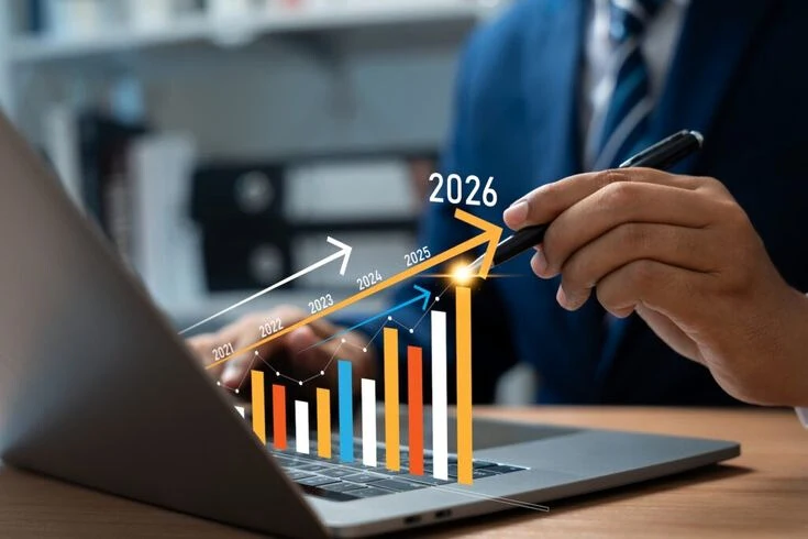 A growth chart illustrating the essential benefits of regular website maintenance for businesses showing steady progress over time